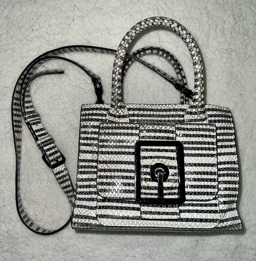Rebecca Minkoff Snakeskin Effect Striped Crossbody